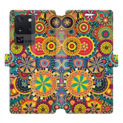 Housse cuir portefeuille pour Samsung Galaxy S20 Ultra Psychedelic Roue