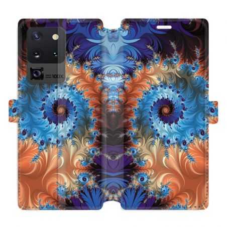 Housse cuir portefeuille pour Samsung Galaxy S20 Ultra Psychedelic Spirale