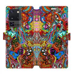 Housse cuir portefeuille pour Samsung Galaxy S20 Ultra Psychedelic Yeux