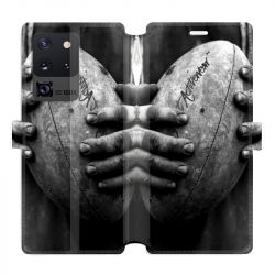 Housse cuir portefeuille pour Samsung Galaxy S20 Ultra Rugby ballon vintage