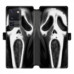 Housse cuir portefeuille pour Samsung Galaxy S20 Ultra Scream noir