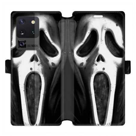 Housse cuir portefeuille pour Samsung Galaxy S20 Ultra Scream noir