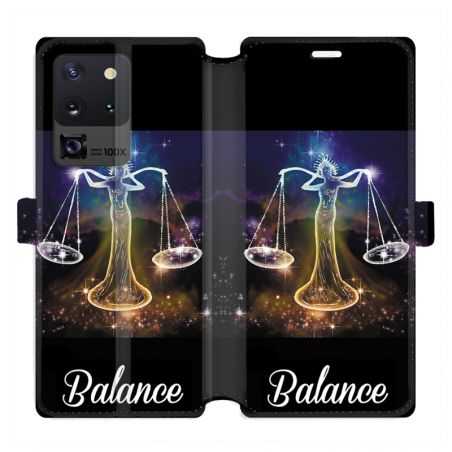 Housse cuir portefeuille pour Samsung Galaxy S20 Ultra signe zodiaque 2 Balance