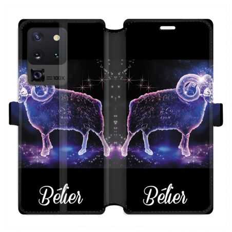 Housse cuir portefeuille pour Samsung Galaxy S20 Ultra signe zodiaque 2 Bélier