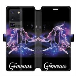 Housse cuir portefeuille pour Samsung Galaxy S20 Ultra signe zodiaque 2 Gémeaux