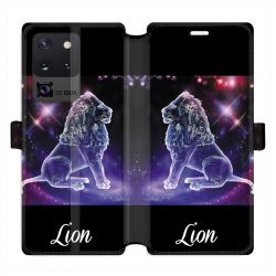 Housse cuir portefeuille pour Samsung Galaxy S20 Ultra signe zodiaque 2 Lion
