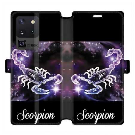 Housse cuir portefeuille pour Samsung Galaxy S20 Ultra signe zodiaque 2 Scorpion