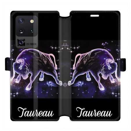 Housse cuir portefeuille pour Samsung Galaxy S20 Ultra signe zodiaque 2 Taureau