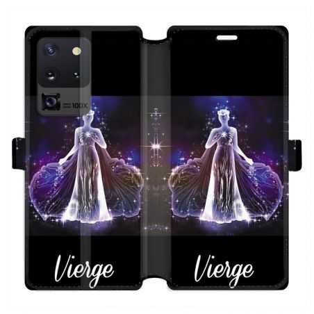 Housse cuir portefeuille pour Samsung Galaxy S20 Ultra signe zodiaque 2 Vierge