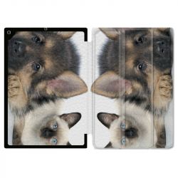 Housse Smart Cover pour Ipad 9.7 (NO VERSION PRO) Chien vs Chat