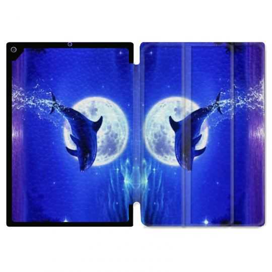 Housse Smart Cover pour Ipad 9.7 (NO VERSION PRO) Dauphin Lune