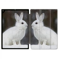 Housse Smart Cover pour Ipad 9.7 (NO VERSION PRO) Lapin Blanc
