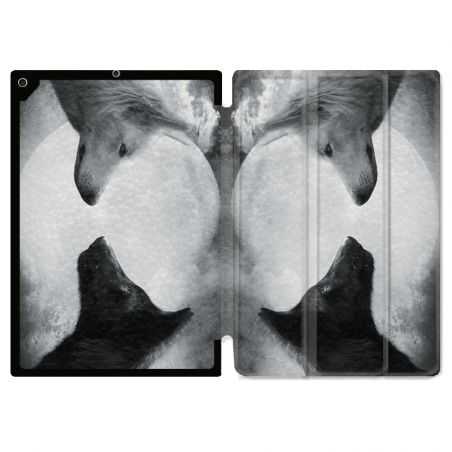 Housse Smart Cover pour Ipad 9.7 (NO VERSION PRO) Loup Duo
