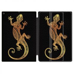 Housse Smart Cover pour Ipad 9.7 (NO VERSION PRO) Animaux Maori Lezard Noir