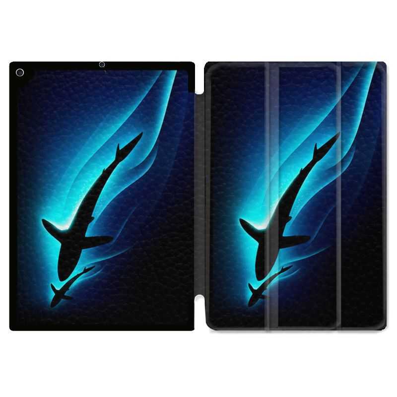 Housse Smart Cover pour Ipad 9.7 (NO VERSION PRO) Requin Noir