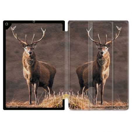 Housse Smart Cover pour Ipad 9.7 (NO VERSION PRO) Chasse Chevreuil Blanc