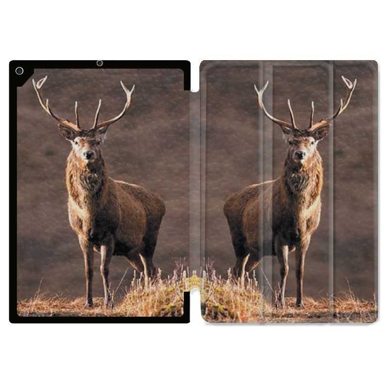 Housse Smart Cover pour Ipad 9.7 (NO VERSION PRO) Chasse Chevreuil Blanc