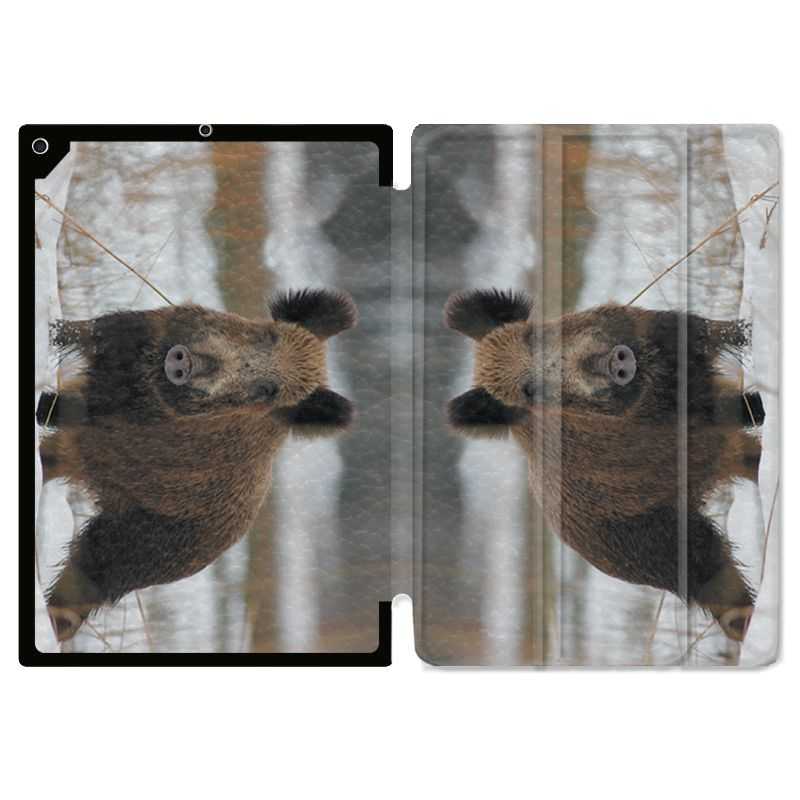 Housse Smart Cover pour Ipad 9.7 (NO VERSION PRO) Chasse Sanglier Neige