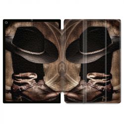 Housse Smart Cover pour Ipad 9.7 (NO VERSION PRO) Cow Boy Chapeau
