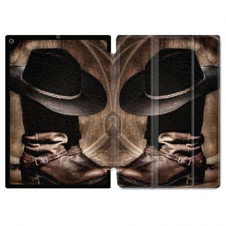 Housse Smart Cover pour Ipad 9.7 (NO VERSION PRO) Cow Boy Chapeau