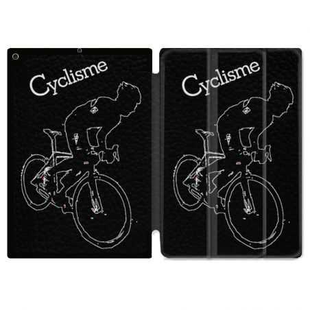 Housse Smart Cover pour Ipad 9.7 (NO VERSION PRO) Cyclisme Ombre Blanche