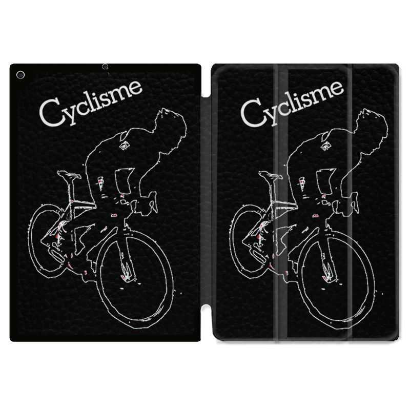 Housse Smart Cover pour Ipad 9.7 (NO VERSION PRO) Cyclisme Ombre Blanche