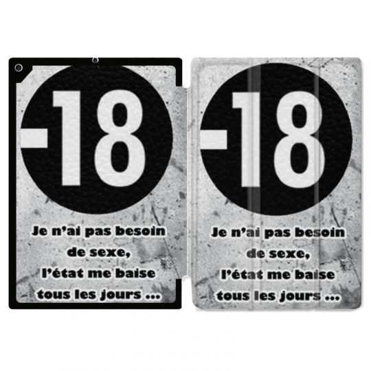 Housse Smart Cover pour Ipad 9.7 (NO VERSION PRO) Humour 18 Ans