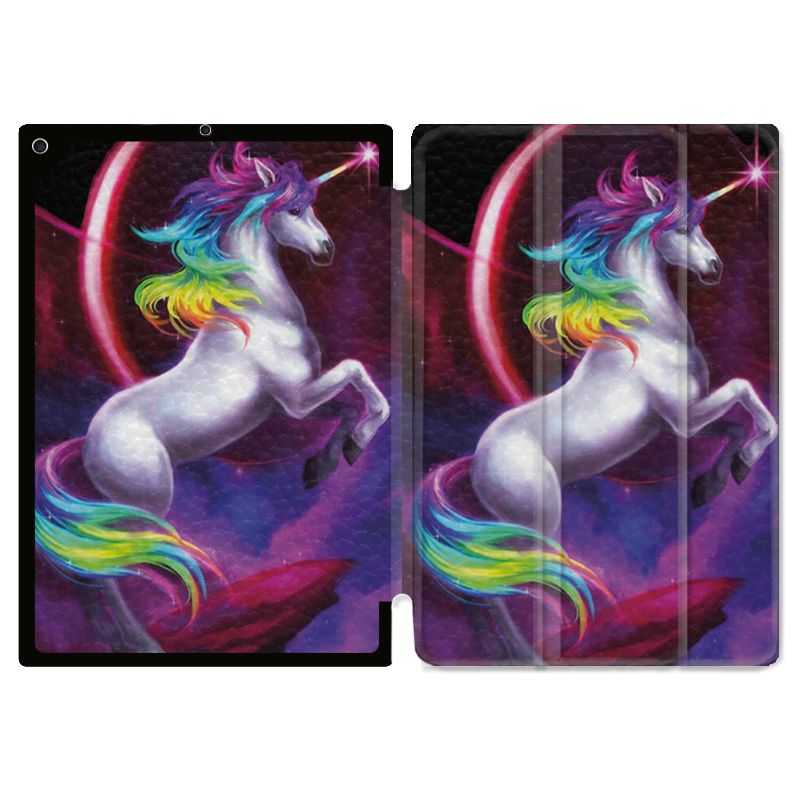 Housse Smart Cover pour Ipad 9.7 (NO VERSION PRO) Licorne Arc en ciel