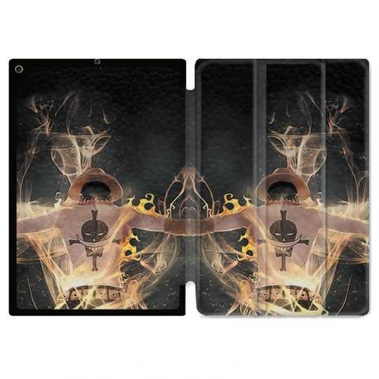 Housse Smart Cover pour Ipad 9.7 (NO VERSION PRO) Manga One Piece Ace Noir