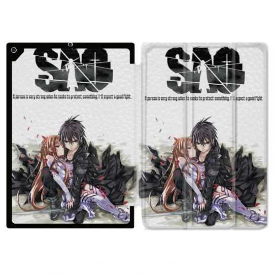 Housse Smart Cover pour Ipad 9.7 (NO VERSION PRO) Manga SAO sword Art Online Blanc