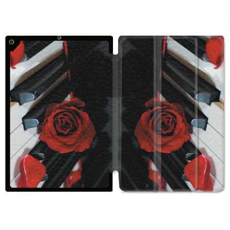 Housse Smart Cover pour Ipad 9.7 (NO VERSION PRO) Musique Rose Piano