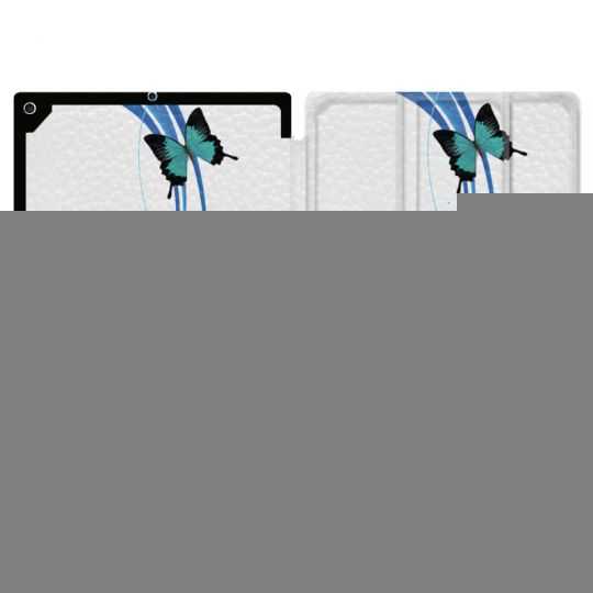Housse Smart Cover pour Ipad 9.7 (NO VERSION PRO) Papillon bleu sur Blanc