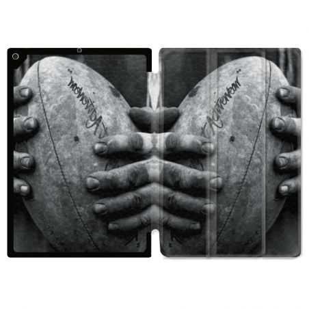 Housse Smart Cover pour Ipad 9.7 (NO VERSION PRO) Rugby Ballon Vintage