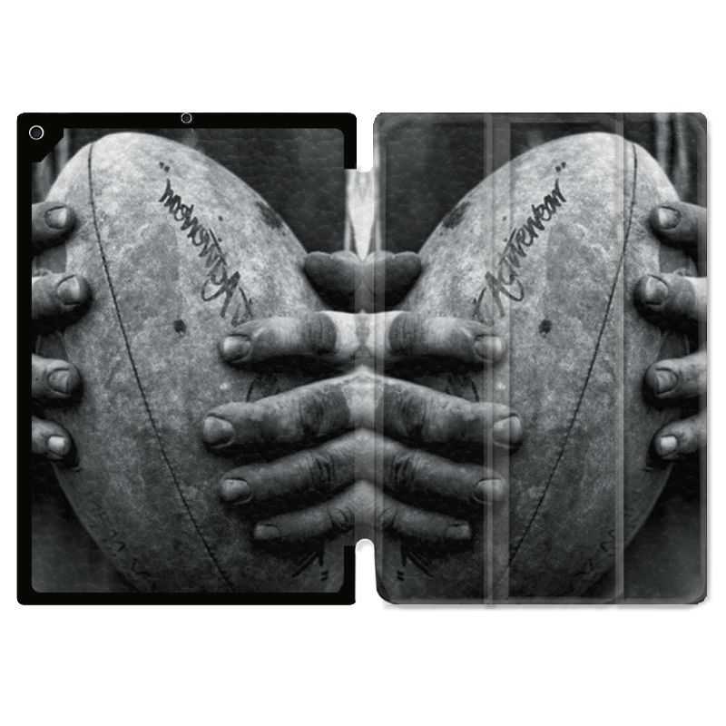 Housse Smart Cover pour Ipad 9.7 (NO VERSION PRO) Rugby Ballon Vintage