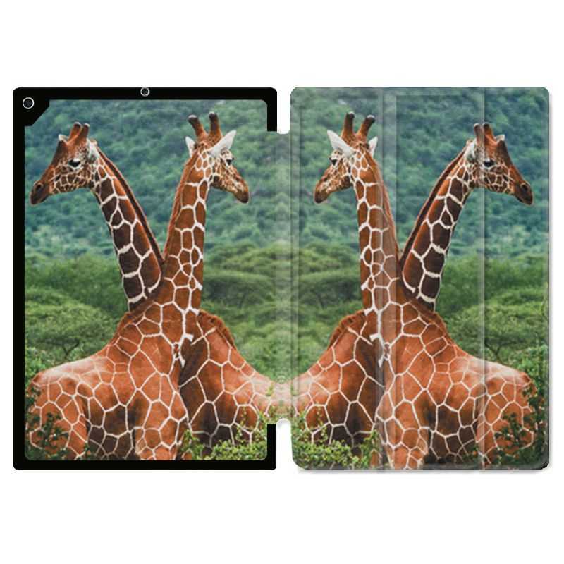 Housse Smart Cover pour Ipad 9.7 (NO VERSION PRO) Savane Girafe Duo