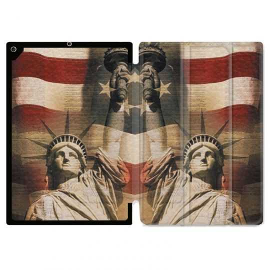 Housse Smart Cover pour Ipad 9.7 (NO VERSION PRO) Amerique USA Statue liberté