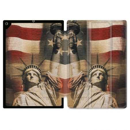 Housse Smart Cover pour Ipad 9.7 (NO VERSION PRO) Amerique USA Statue liberté