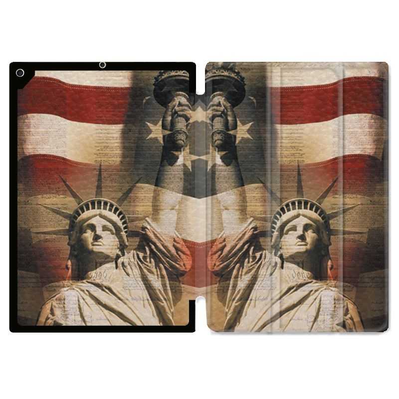 Housse Smart Cover pour Ipad 9.7 (NO VERSION PRO) Amerique USA Statue liberté