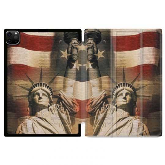 Housse Smart Cover pour Ipad 11 Pro 2020 Amerique USA Statue liberté