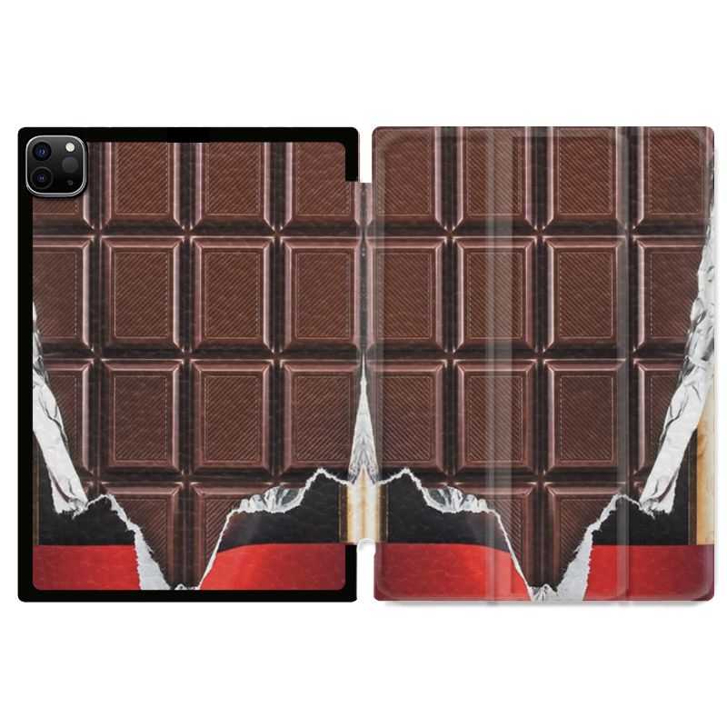Housse Smart Cover pour Ipad 11 Pro 2020 Trompe Oeil Chocolat