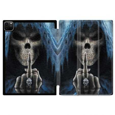 Housse Smart Cover pour Ipad 11 Pro 2020 Tete de Mort Doigt