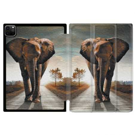 Housse Smart Cover pour Ipad 11 Pro 2020 Savane Elephant Route