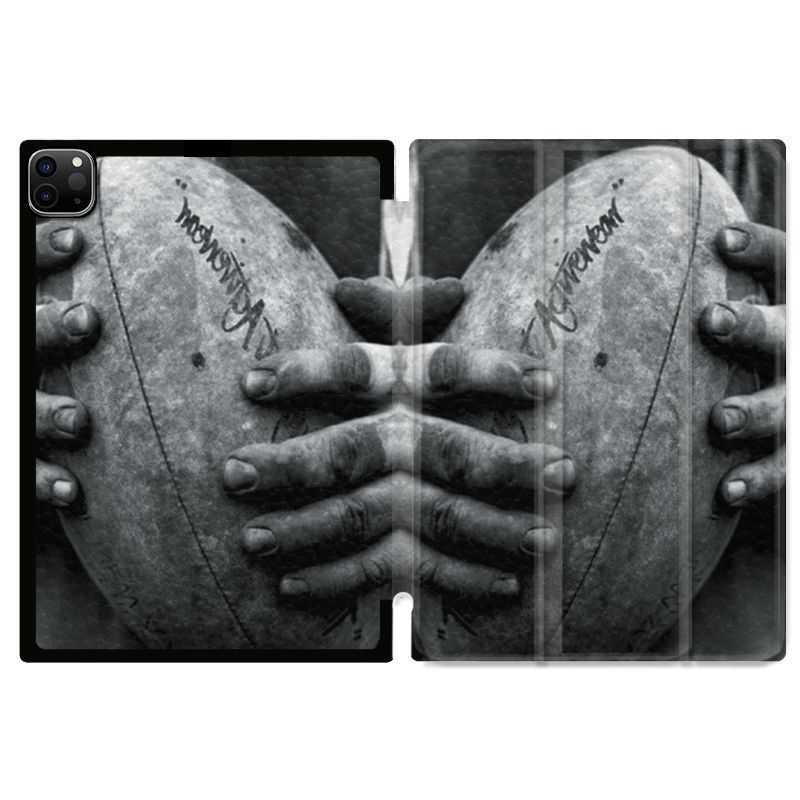 Housse Smart Cover pour Ipad 11 Pro 2020 Rugby Ballon Vintage