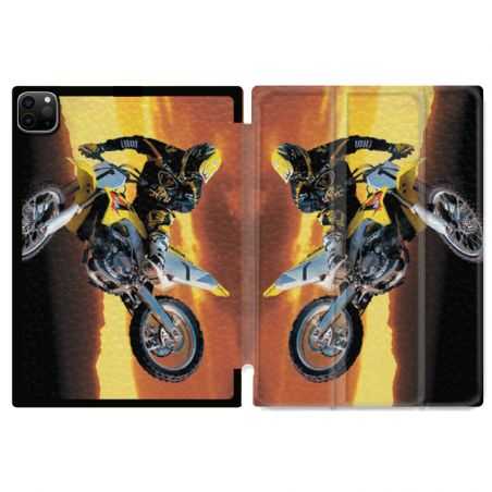 Housse Smart Cover pour Ipad 11 Pro 2020 Moto Cross Noir