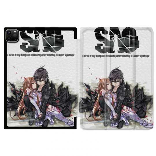 Housse Smart Cover pour Ipad 11 Pro 2020 Manga SAO sword Art Online Blanc