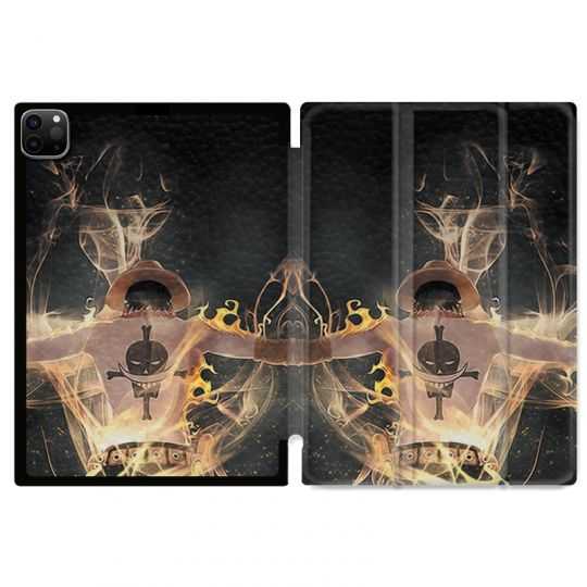 Housse Smart Cover pour Ipad 11 Pro 2020 Manga One Piece Ace Noir