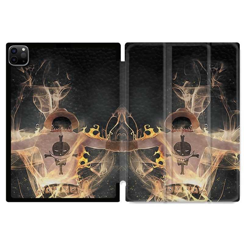 Housse Smart Cover pour Ipad 11 Pro 2020 Manga One Piece Ace Noir