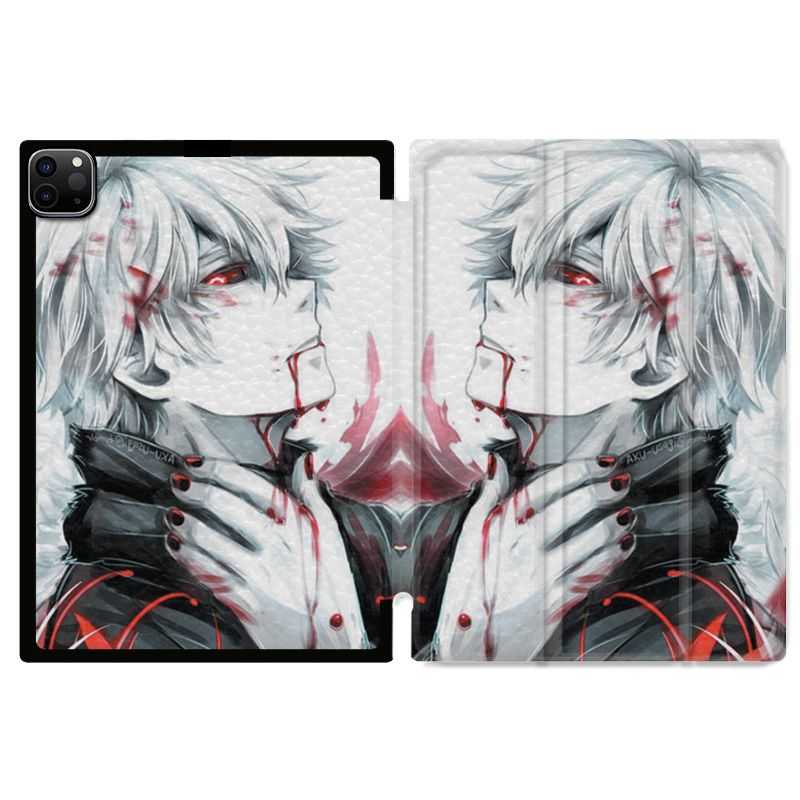 Housse Smart Cover pour Ipad 11 Pro 2020 Manga Kaneki Blanc