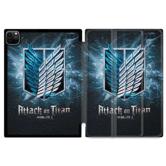 Housse Smart Cover pour Ipad 11 Pro 2020 Manga Attaque Titans Noir