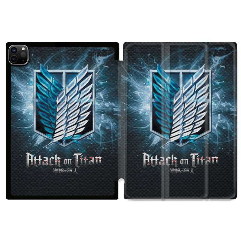 Housse Smart Cover pour Ipad 11 Pro 2020 Manga Attaque Titans Noir